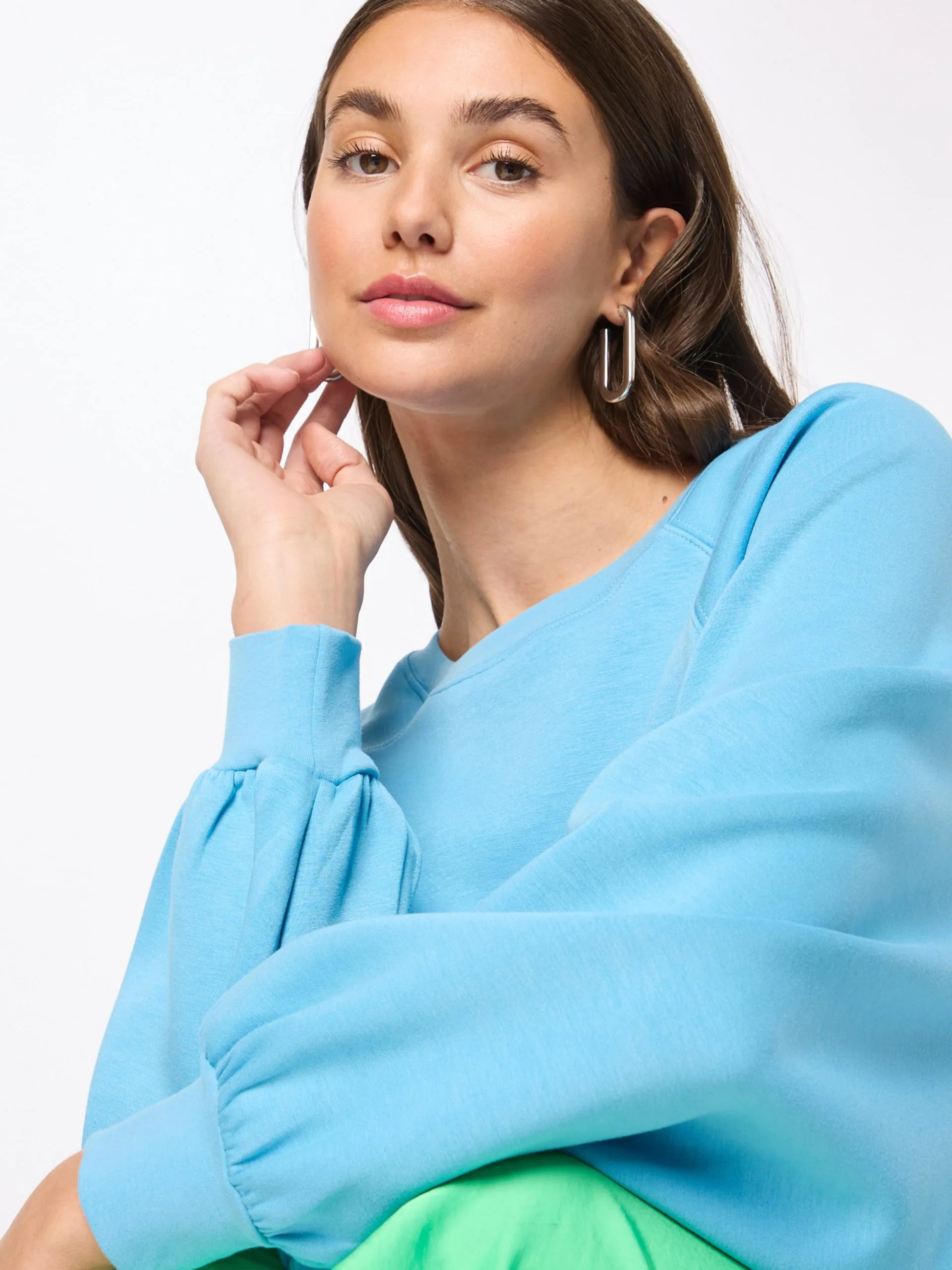 MOSS COPENHAGEN Sweatshirts Sweatshirt Bianna Dames Lichtblauw 2 MOSS COPENHAGEN Sweatshirts Sweatshirt Bianna Dames Lichtblauw - Afbeelding 2