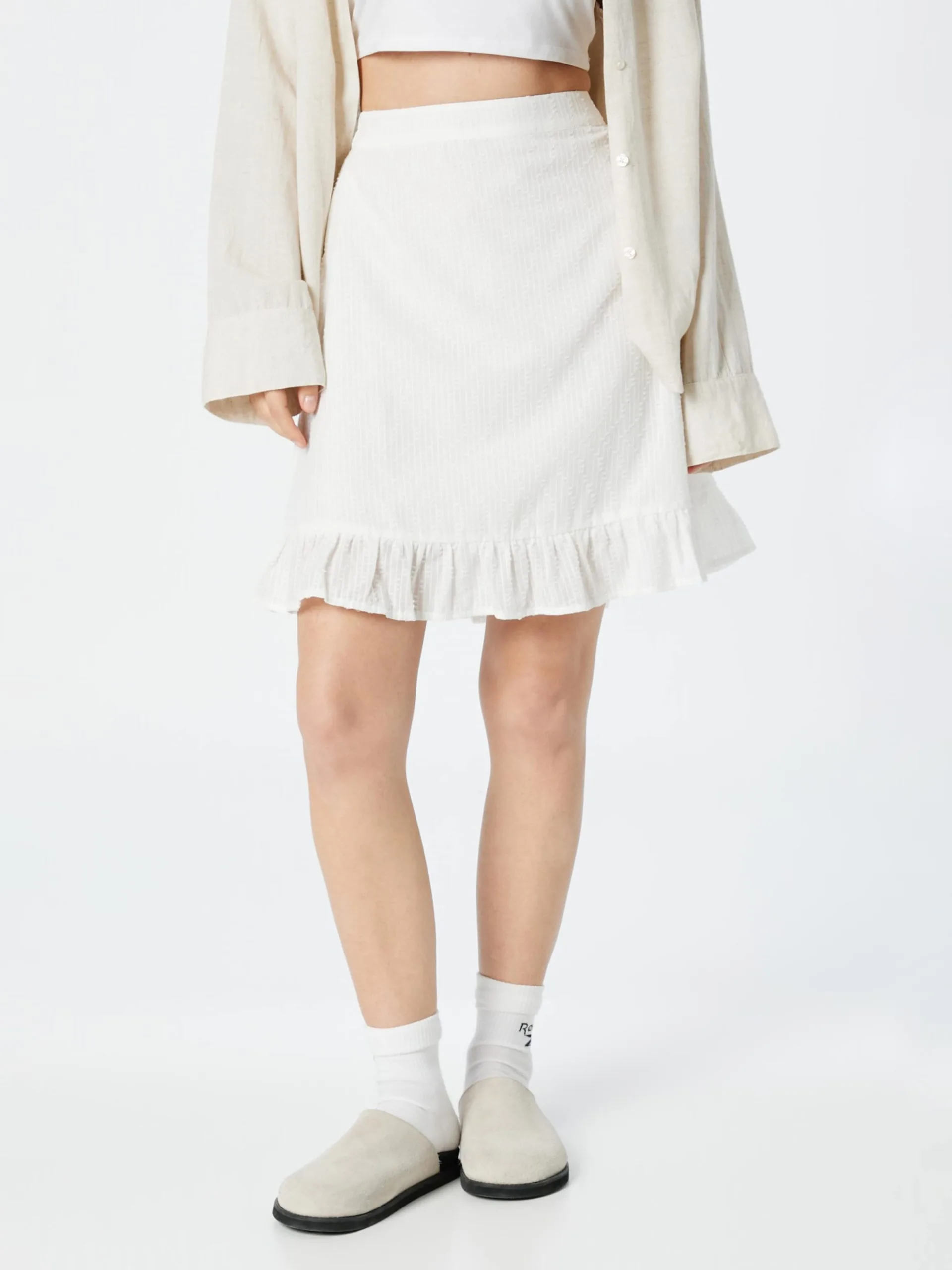 MOSS COPENHAGEN Midi Rokken Rok Belisa Dames Offwhite 3 MOSS COPENHAGEN Midi Rokken Rok Belisa Dames Offwhite - Afbeelding 3