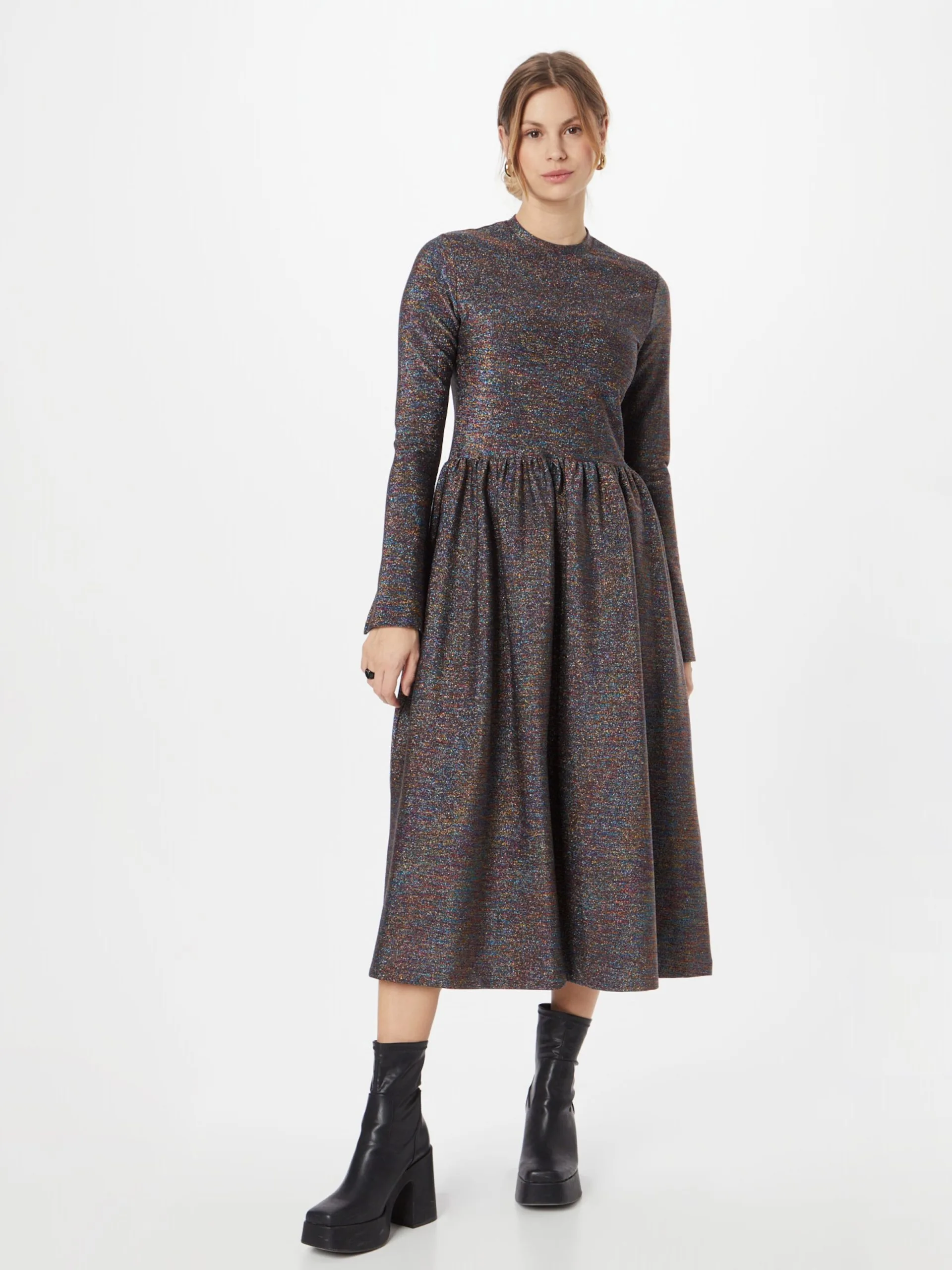 Midi Jurken Jurk Lucca Dames Bruin 3 Midi Jurken Jurk Lucca Dames Bruin - Afbeelding 3