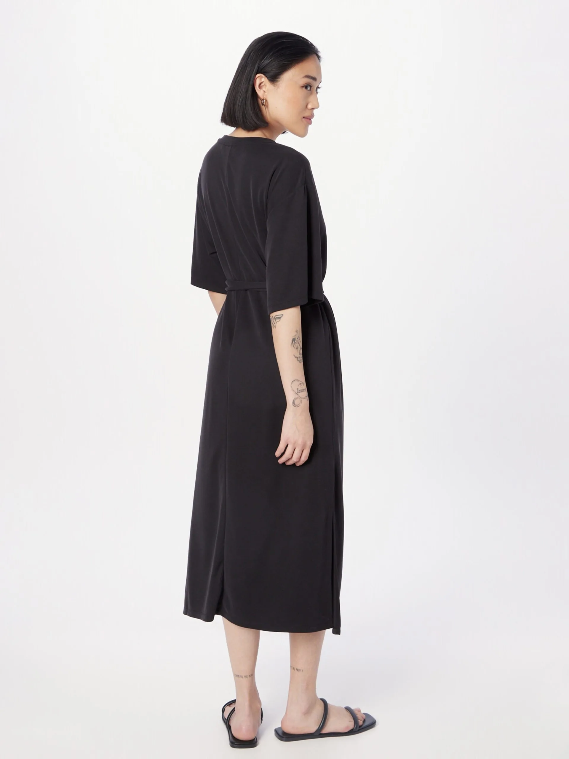 MOSS COPENHAGEN Maxi Jurken Jurk Deanie Lynette Dames Zwart 4 MOSS COPENHAGEN Maxi Jurken Jurk Deanie Lynette Dames Zwart - Afbeelding 4