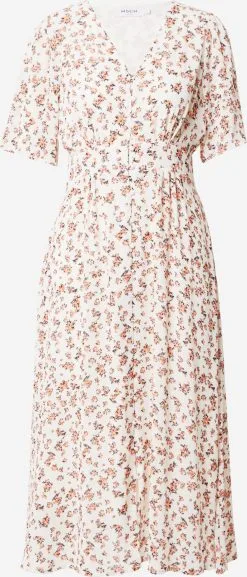 MOSS COPENHAGEN Blousejurken Blousejurk Neomina Rikkelie Dames Wit