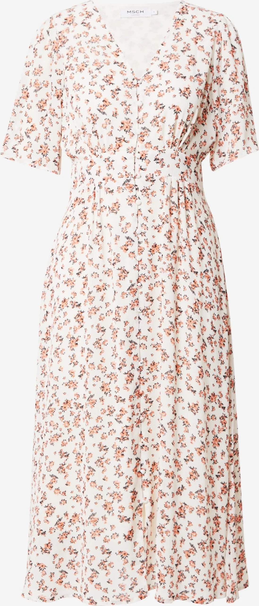 MOSS COPENHAGEN Blousejurken Blousejurk Neomina Rikkelie Dames Wit 1 MOSS COPENHAGEN Blousejurken Blousejurk Neomina Rikkelie Dames Wit