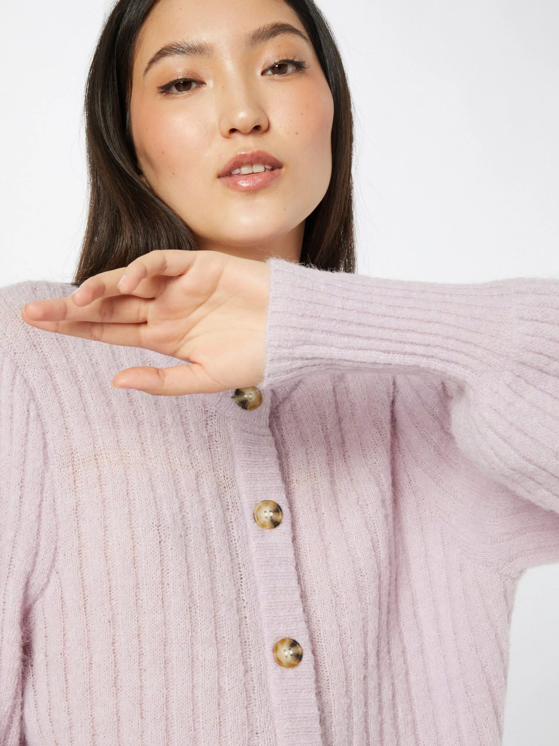 MOSS COPENHAGEN Vesten Gebreid Vest Cheanna Dames Lila 2 MOSS COPENHAGEN Vesten Gebreid Vest Cheanna Dames Lila - Afbeelding 2