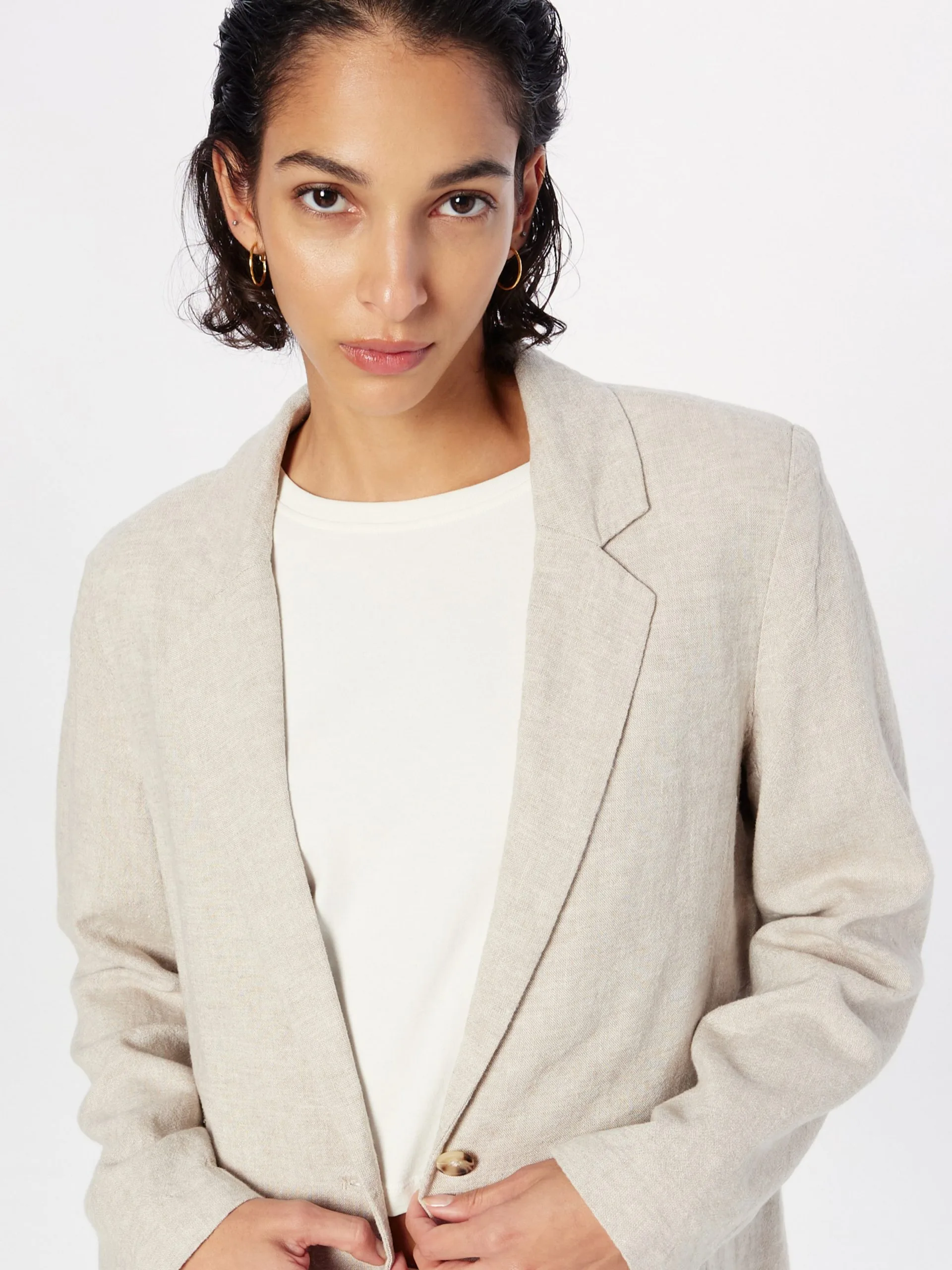 MOSS COPENHAGEN Klassieke Blazers Blazers Karima Ginia Dames Beige Gemêleerd 2 MOSS COPENHAGEN Klassieke Blazers Blazers Karima Ginia Dames Beige Gemêleerd - Afbeelding 2