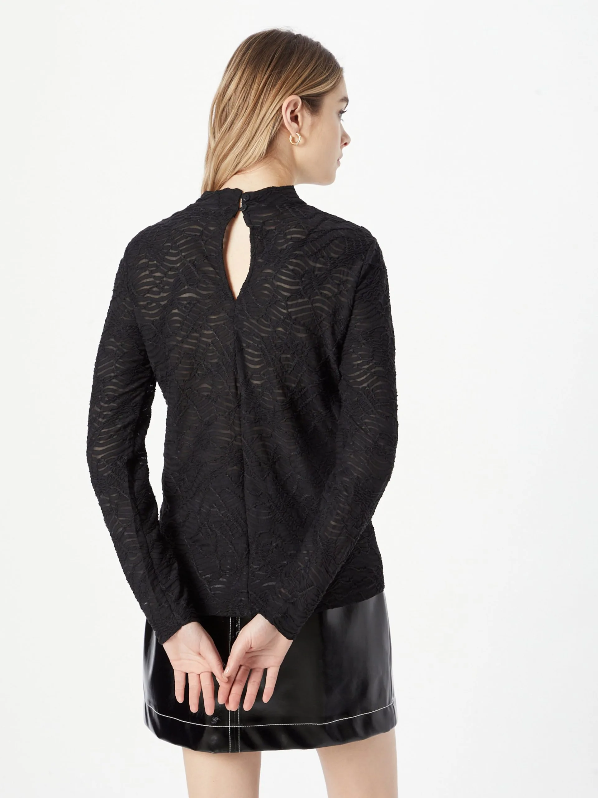 MOSS COPENHAGEN Longsleeves Shirt Maleka Dames Zwart 4 MOSS COPENHAGEN Longsleeves Shirt Maleka Dames Zwart - Afbeelding 4