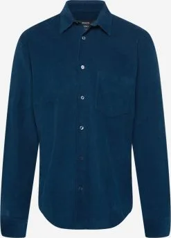 Casual Overhemden Slim Fit Overhemd Heren Donkerblauw