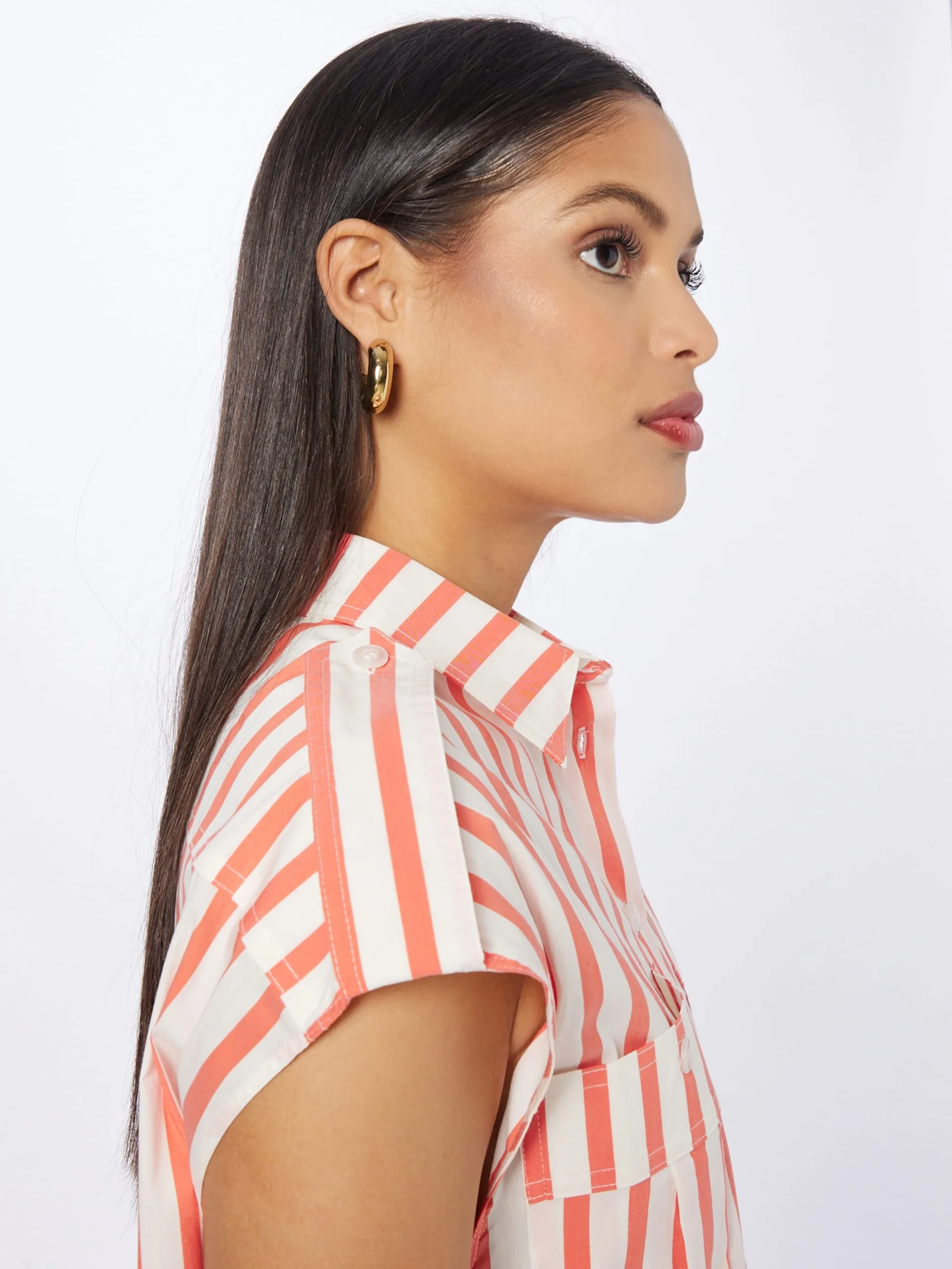 Blouses Met Korte Mouw Blouse Kriz Dames Watermeloen Rood 2 Blouses Met Korte Mouw Blouse Kriz Dames Watermeloen Rood - Afbeelding 2