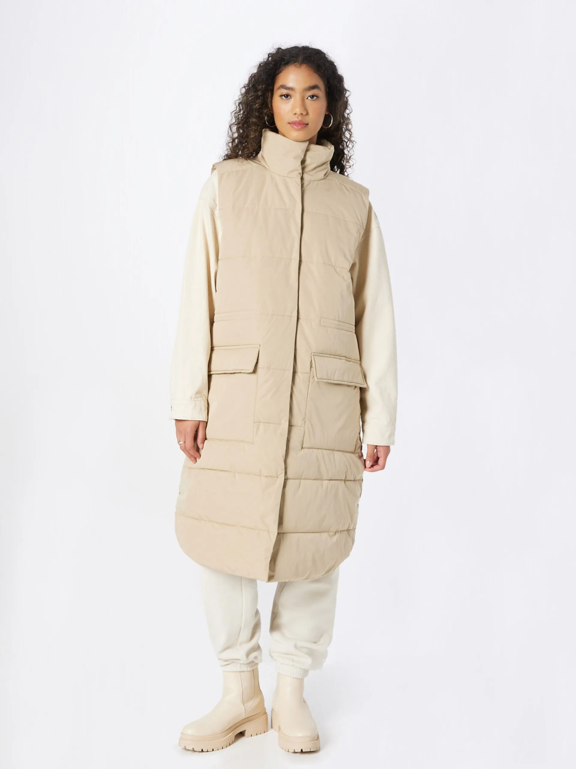 MOSS COPENHAGEN Bodywarmers Bodywarmer Kaysa Pavinaria Dames Taupe 3 MOSS COPENHAGEN Bodywarmers Bodywarmer Kaysa Pavinaria Dames Taupe - Afbeelding 3