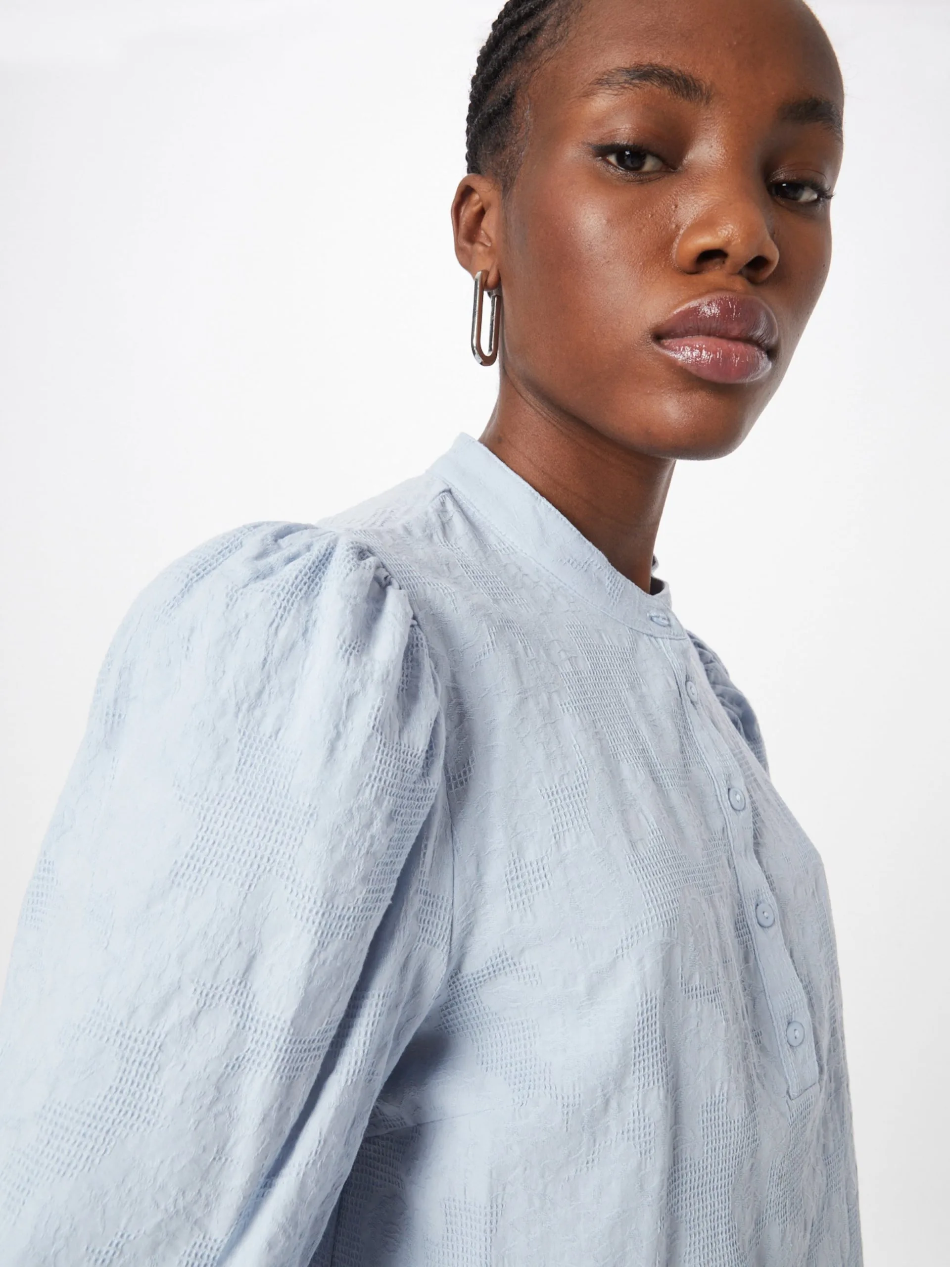 MOSS COPENHAGEN Blouses Met Korte Mouw Blouse Diala Dames Pastelblauw 2 MOSS COPENHAGEN Blouses Met Korte Mouw Blouse Diala Dames Pastelblauw - Afbeelding 2