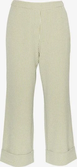 MOSS COPENHAGEN Pantalons Loosefit Broek Jerica Jaida Dames Lichtbeige / Pastelgroen