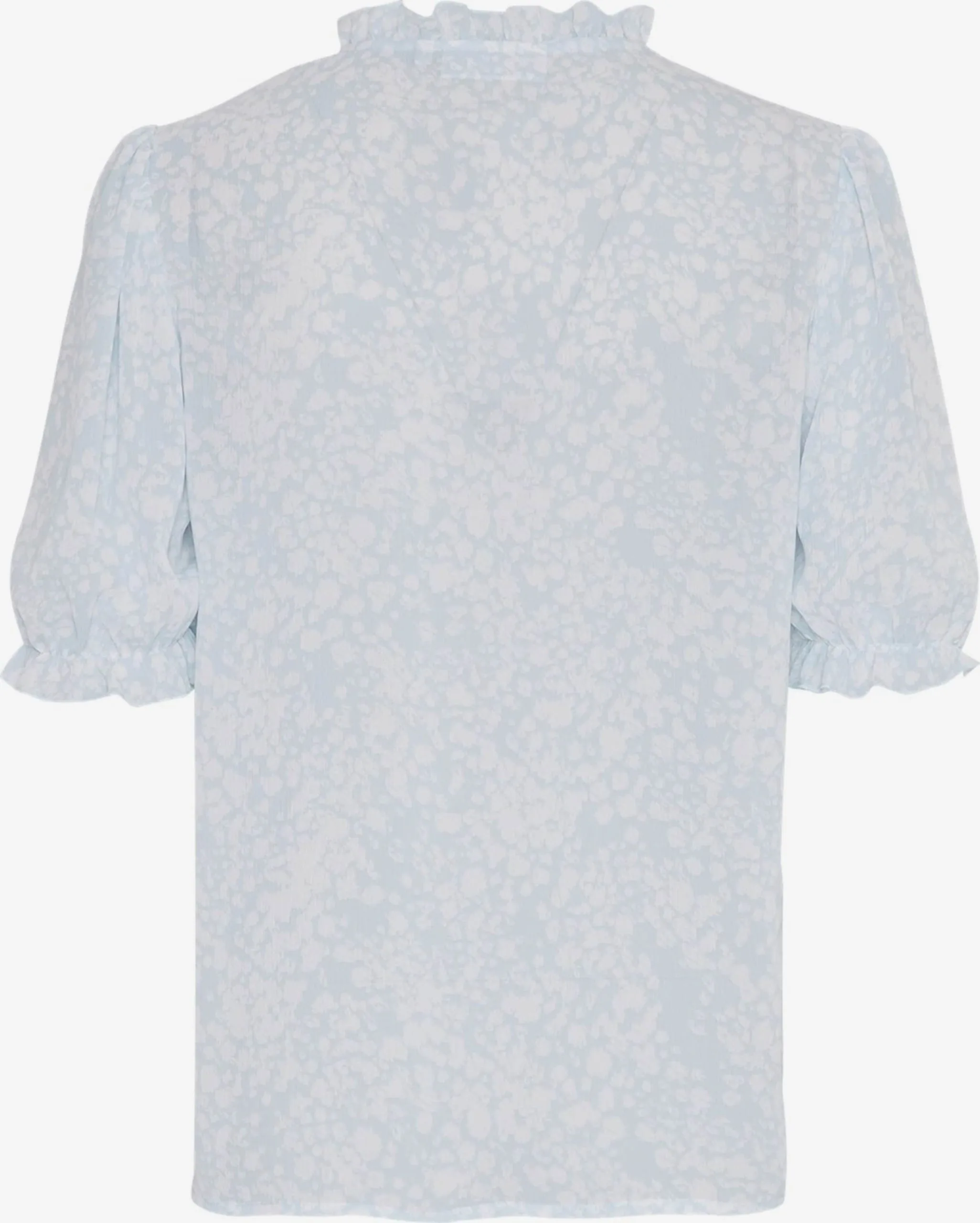 MOSS COPENHAGEN Blouses Met Korte Mouw Blouse Paulie Rikkelie Dames Opaal / Pastelblauw 3 MOSS COPENHAGEN Blouses Met Korte Mouw Blouse Paulie Rikkelie Dames Opaal / Pastelblauw - Afbeelding 3