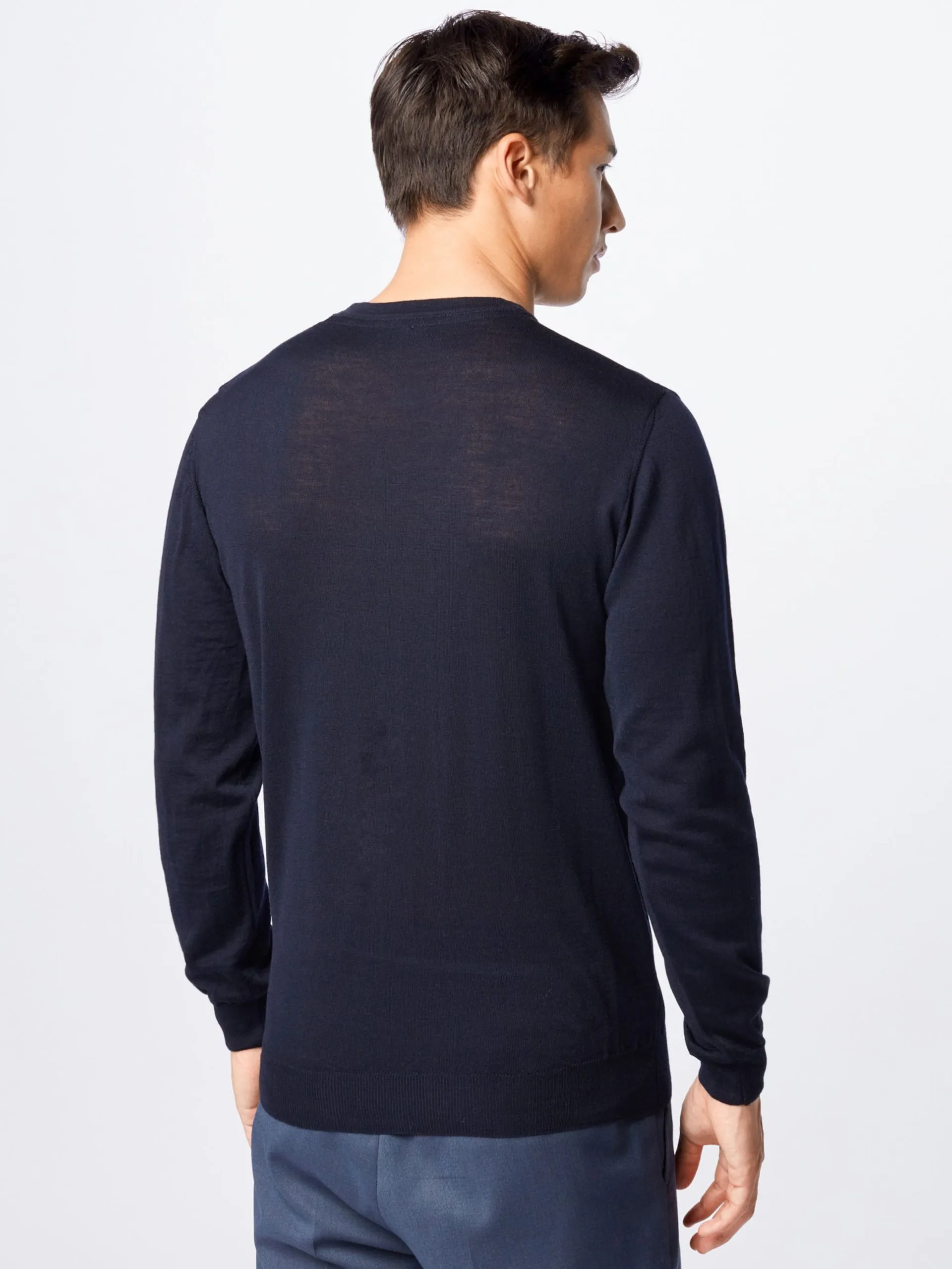 Crewneck Truien Trui Heren Nachtblauw 4 Crewneck Truien Trui Heren Nachtblauw - Afbeelding 4