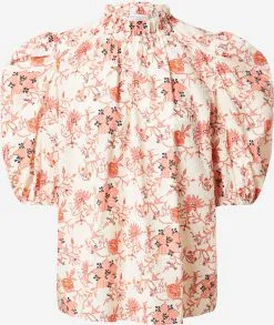 Blouses Met Korte Mouw Blouse Elie Dames Beige