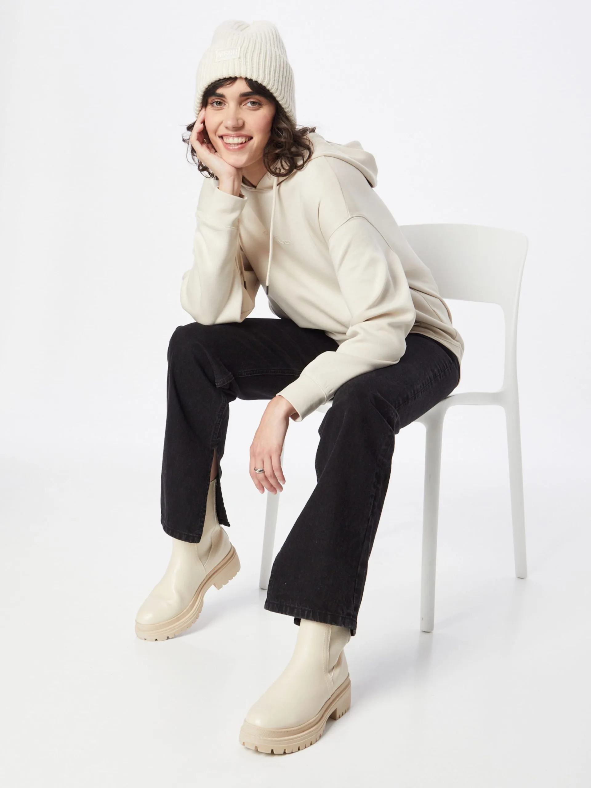 MOSS COPENHAGEN Hoodies Sweatshirt Ima Dames Sand 4 MOSS COPENHAGEN Hoodies Sweatshirt Ima Dames Sand - Afbeelding 4