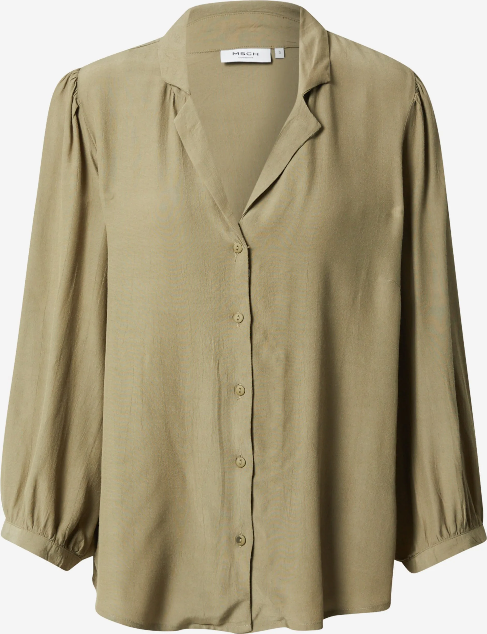 MOSS COPENHAGEN Blouses Met Korte Mouw Blouse Galiena Dames Kaki 1 MOSS COPENHAGEN Blouses Met Korte Mouw Blouse Galiena Dames Kaki