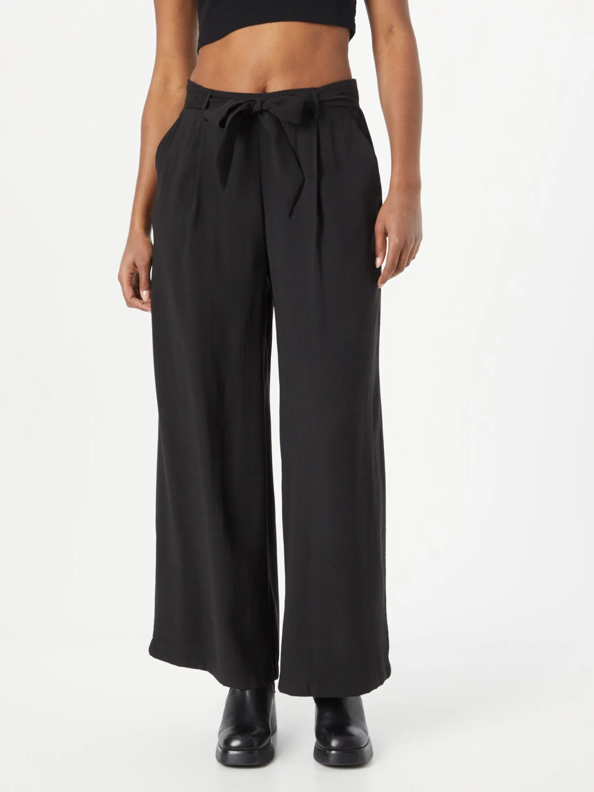 MOSS COPENHAGEN Bandplooibroeken Wide Leg Bandplooibroek Dilvera Dames Zwart 3 MOSS COPENHAGEN Bandplooibroeken Wide Leg Bandplooibroek Dilvera Dames Zwart - Afbeelding 3