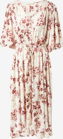 Midi Jurken Jurk Dames Crème