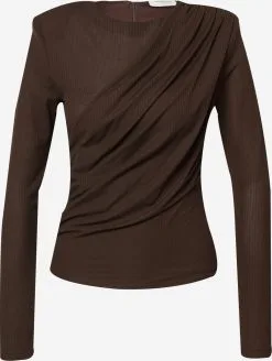 Moss Copenhagen Verkoop 24 Blouseshirts Blouse GRACE Dames Donkerbruin