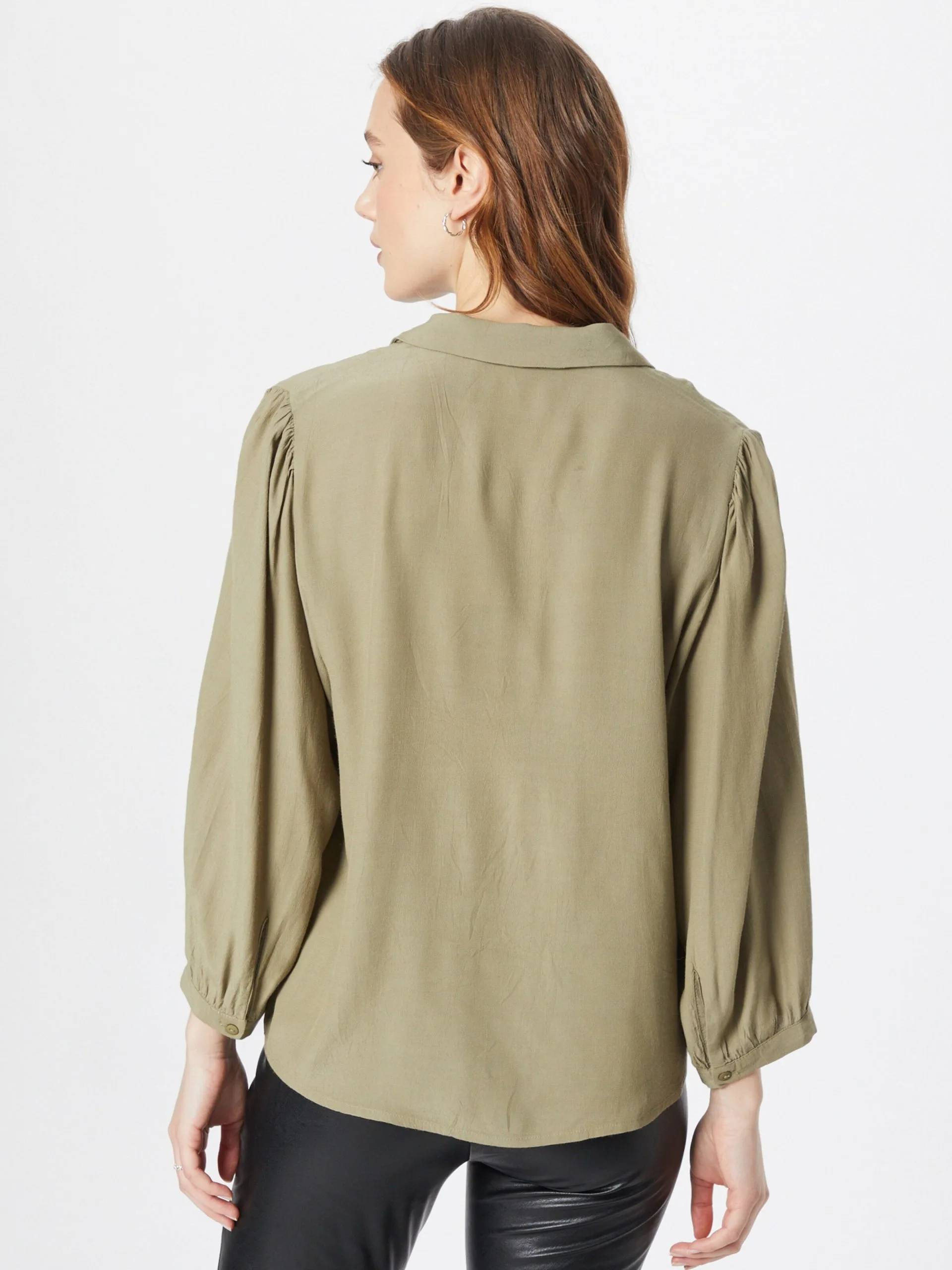 MOSS COPENHAGEN Blouses Met Korte Mouw Blouse Galiena Dames Kaki 4 MOSS COPENHAGEN Blouses Met Korte Mouw Blouse Galiena Dames Kaki - Afbeelding 4