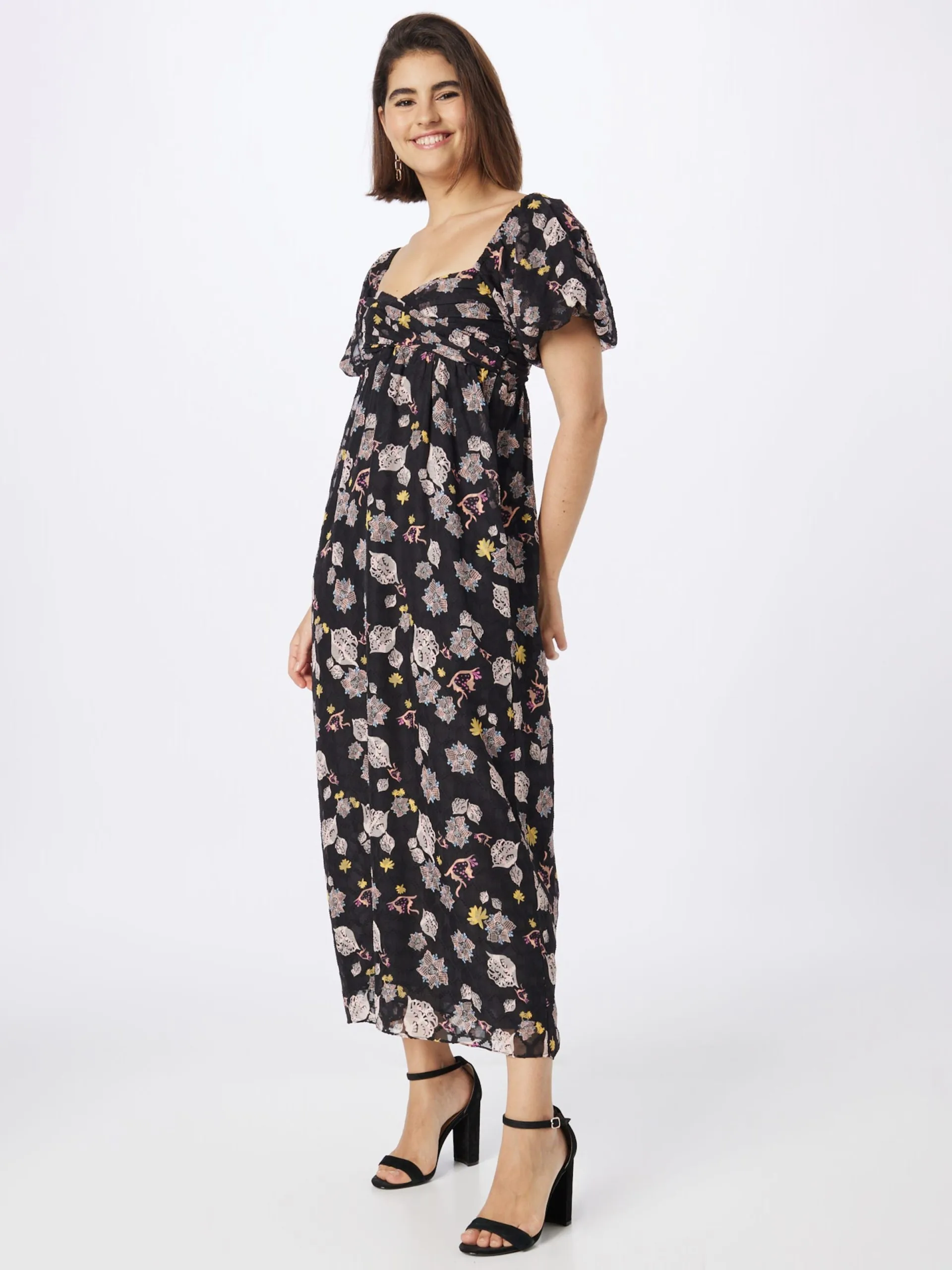 Maxi Jurken Jurk Michella Dames Zwart 3 Maxi Jurken Jurk Michella Dames Zwart - Afbeelding 3