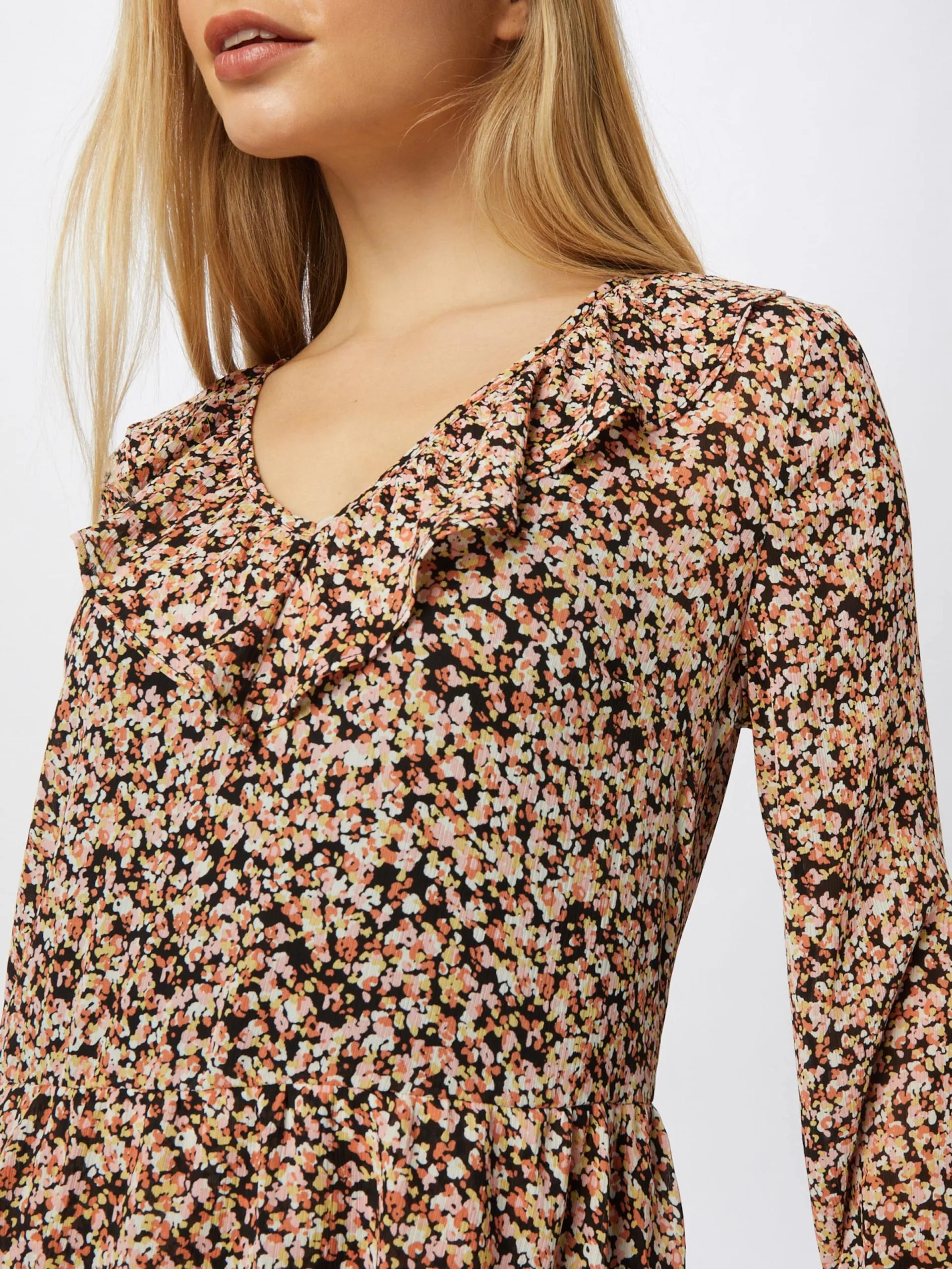 MOSS COPENHAGEN Mini Jurken Jurk Merila Rikkelie Dames Perzik 2 MOSS COPENHAGEN Mini Jurken Jurk Merila Rikkelie Dames Perzik - Afbeelding 2