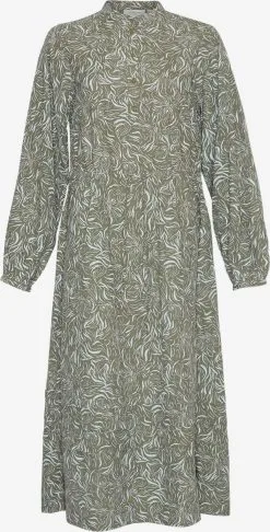 MOSS COPENHAGEN Blousejurken Blousejurk Jenica Morocco Dames Groen