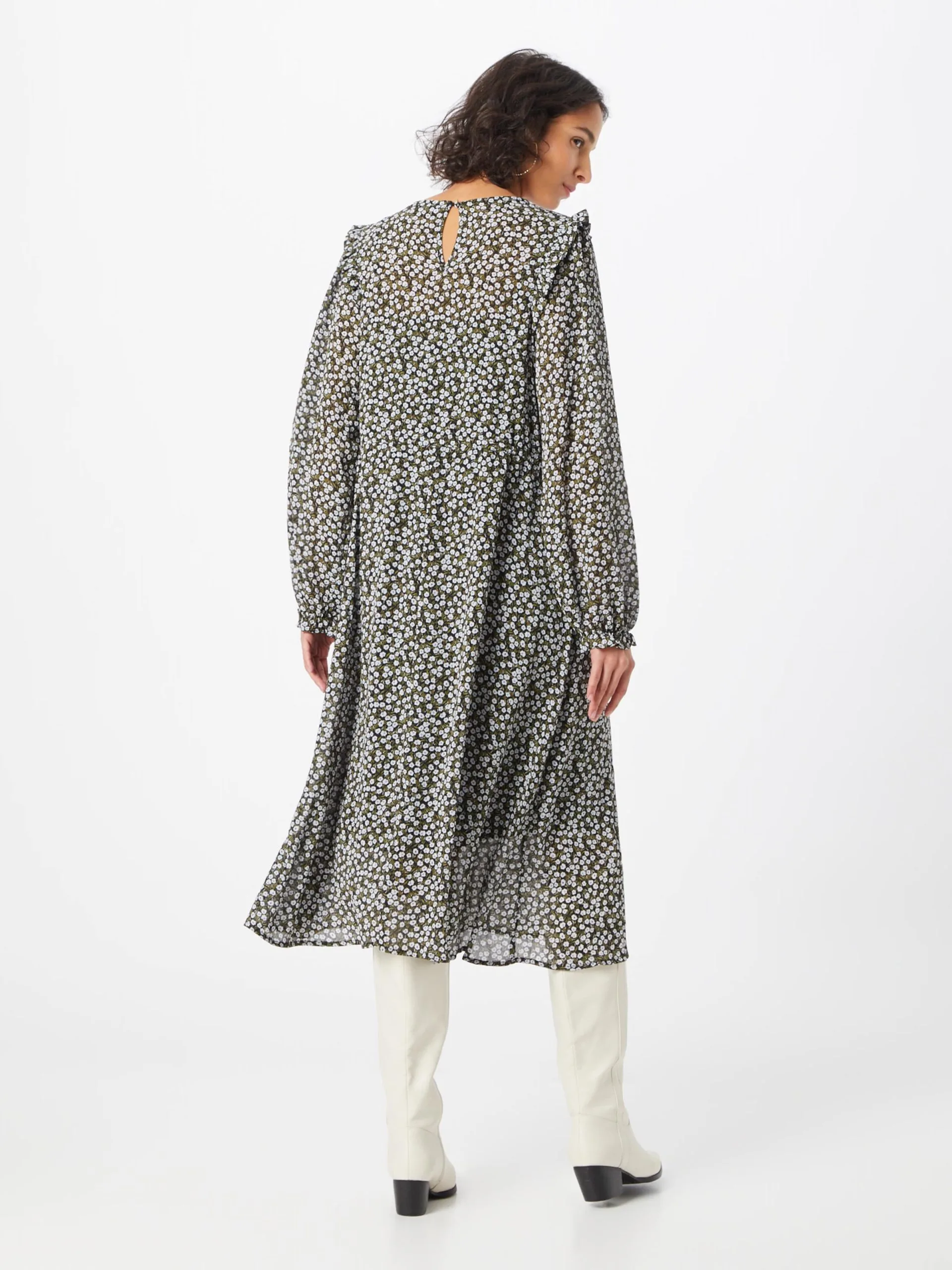 MOSS COPENHAGEN Midi Jurken Jurk Hibba Dames Nachtblauw 4 MOSS COPENHAGEN Midi Jurken Jurk Hibba Dames Nachtblauw - Afbeelding 4