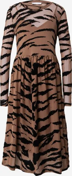 Coster Copenhagen Midi Jurken Jurk Dames Lichtbruin