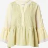 Blouses Met Korte Mouw Blouse Kenya Dames Geel