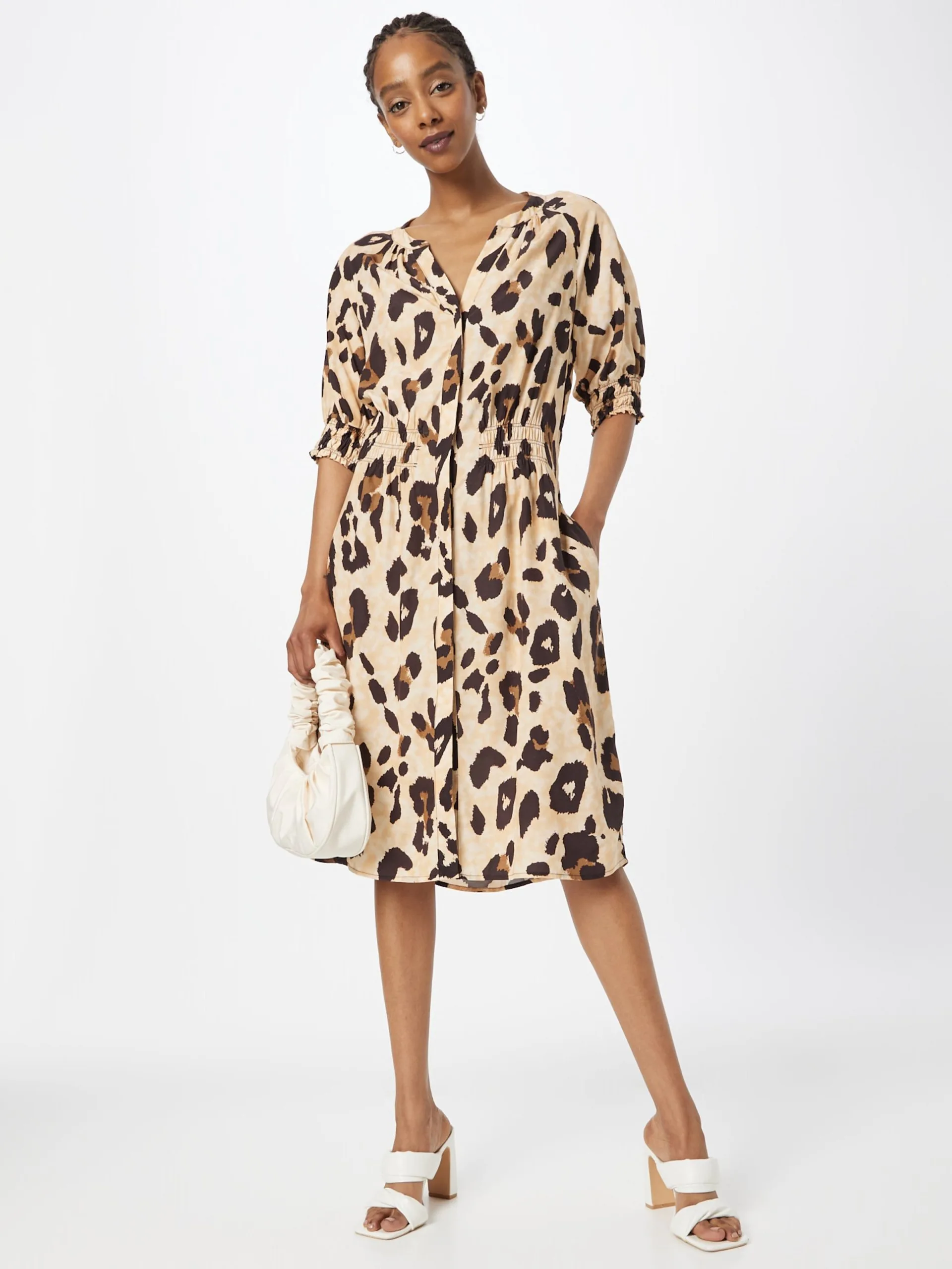 Coster Copenhagen Blousejurken Blousejurk Dames Beige / Sand 5 Coster Copenhagen Blousejurken Blousejurk Dames Beige / Sand - Afbeelding 5