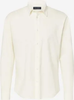 Casual Overhemden Regular Fit Overhemd Heren Crème