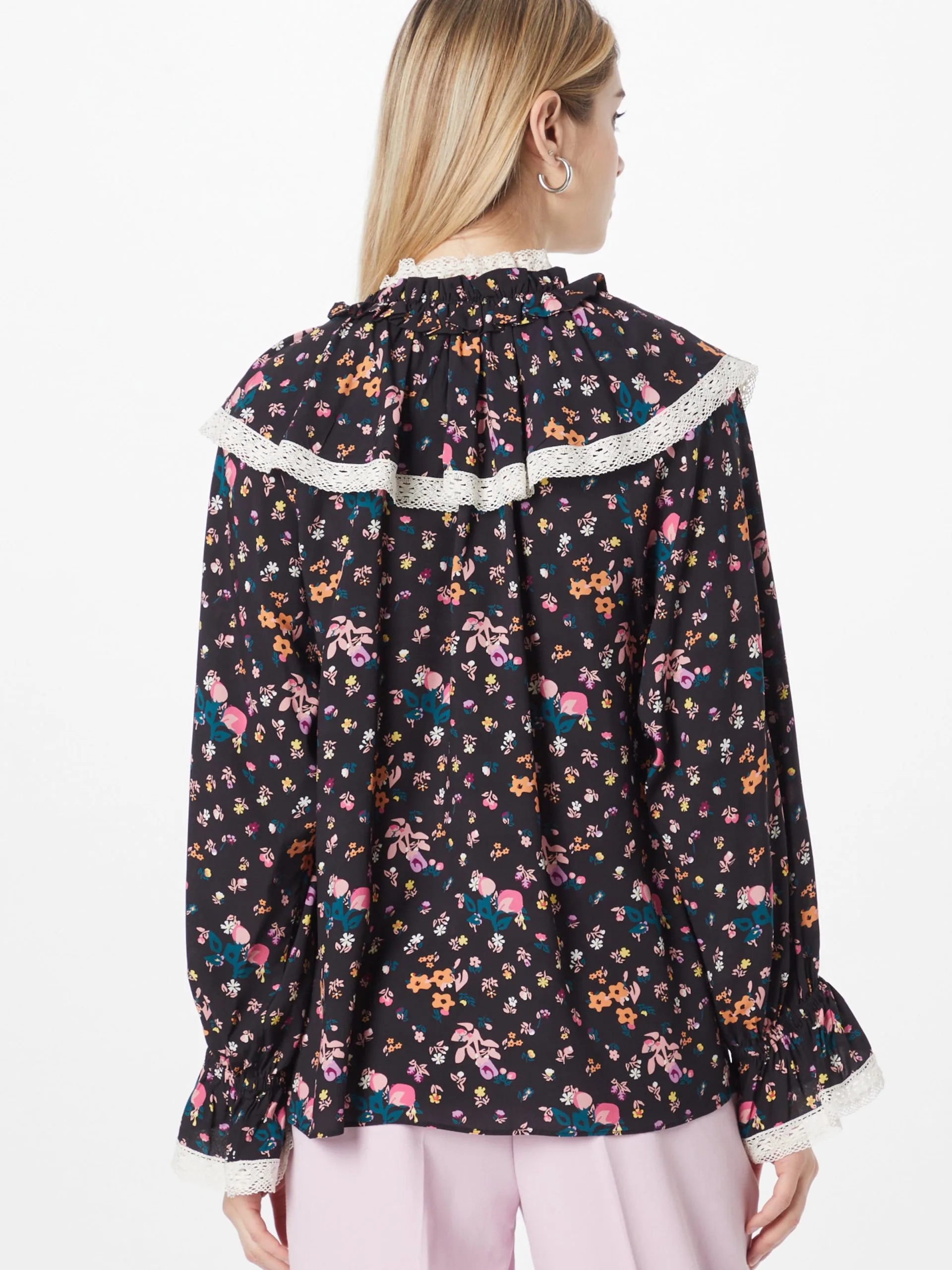 Overhemden Blouse Mayla Dames Zwart 4 Overhemden Blouse Mayla Dames Zwart - Afbeelding 4