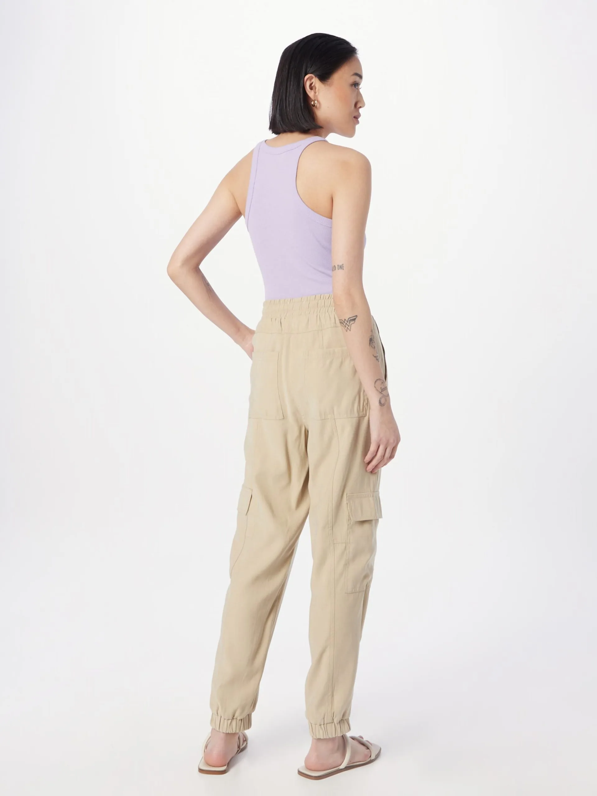 MOSS COPENHAGEN Pantalons Loosefit Broek Kinna Selia Dames Beige 4 MOSS COPENHAGEN Pantalons Loosefit Broek Kinna Selia Dames Beige - Afbeelding 4