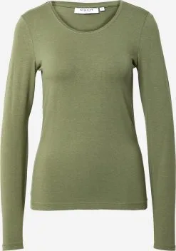 MOSS COPENHAGEN Longsleeves Shirt Dames Olijfgroen