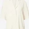 MOSS COPENHAGEN Blouses Met Korte Mouw Blouse Idetta Dames Beige