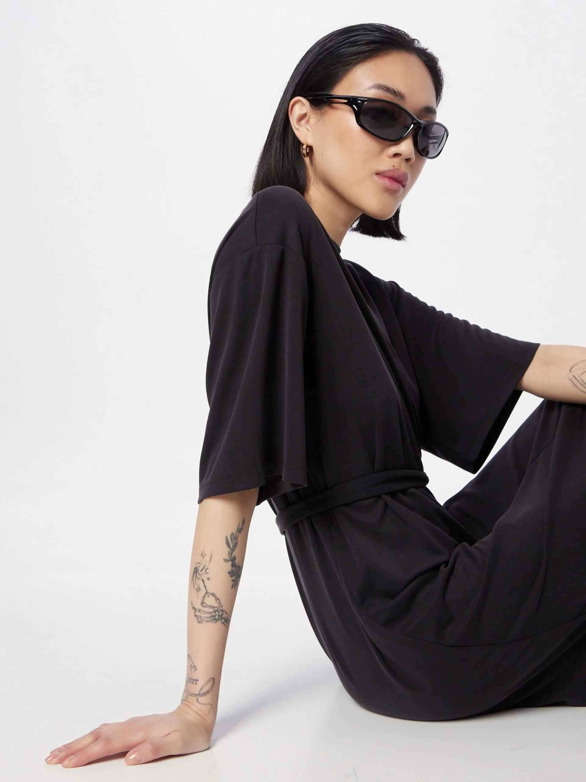 MOSS COPENHAGEN Maxi Jurken Jurk Deanie Lynette Dames Zwart 2 MOSS COPENHAGEN Maxi Jurken Jurk Deanie Lynette Dames Zwart - Afbeelding 2