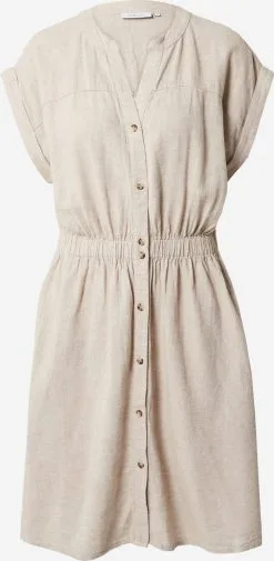 MOSS COPENHAGEN Blousejurken Blousejurk Karima Dames Sand