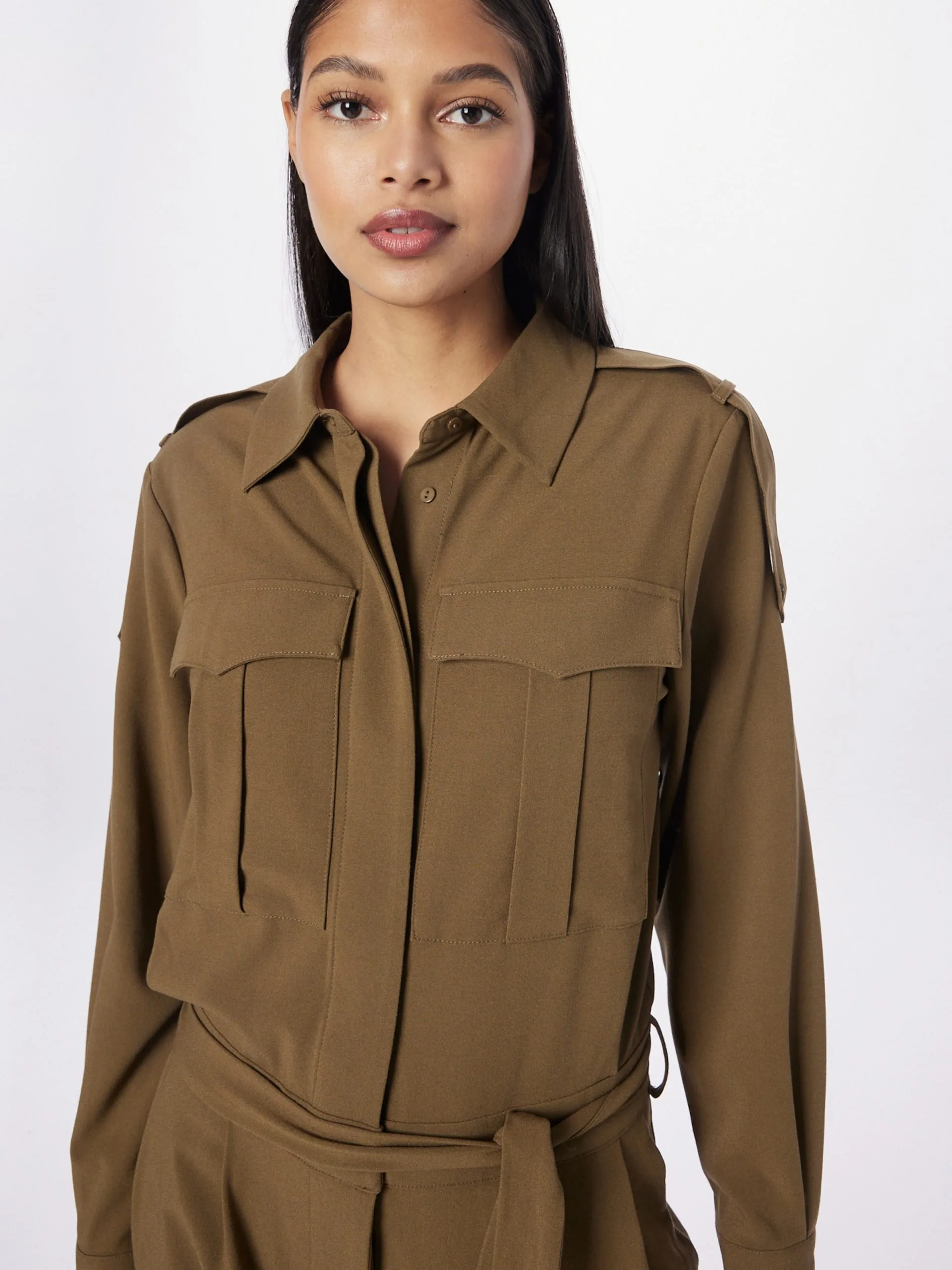 Lange Jumpsuits Jumpsuit BLIZ Dames Kaki 2 Lange Jumpsuits Jumpsuit BLIZ Dames Kaki - Afbeelding 2