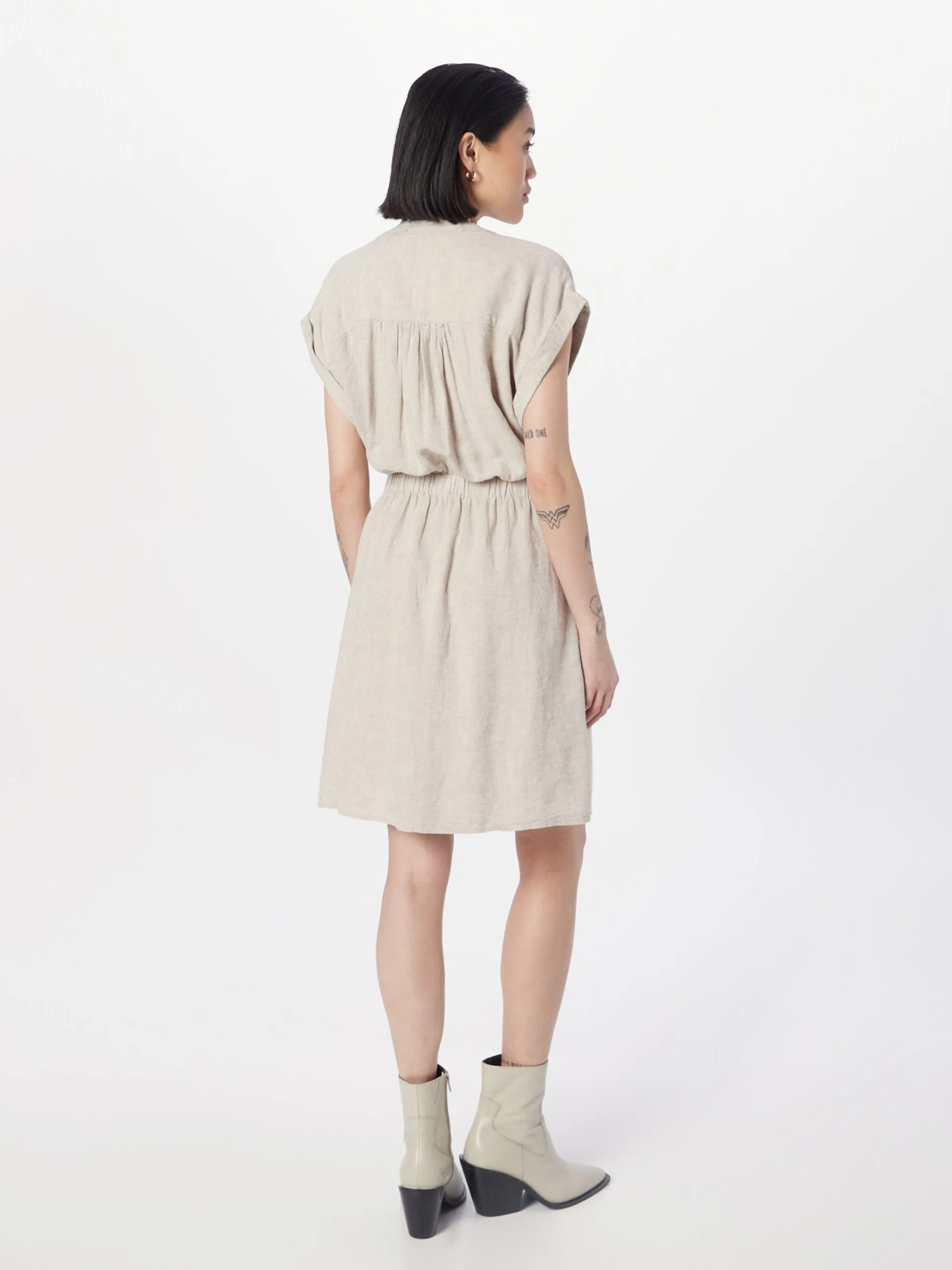 MOSS COPENHAGEN Blousejurken Blousejurk Karima Dames Sand 4 MOSS COPENHAGEN Blousejurken Blousejurk Karima Dames Sand - Afbeelding 4