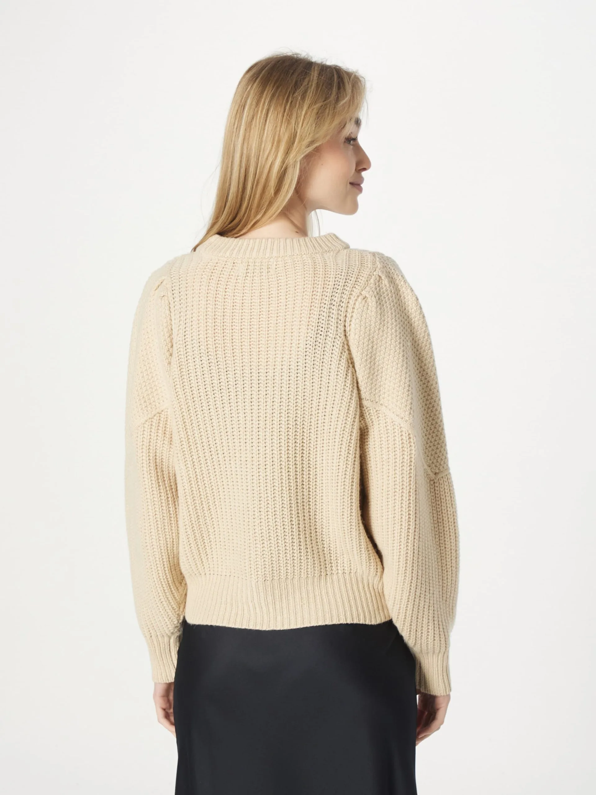 MOSS COPENHAGEN Basic Truien Trui Tebina Peony Dames Sand 4 MOSS COPENHAGEN Basic Truien Trui Tebina Peony Dames Sand - Afbeelding 4