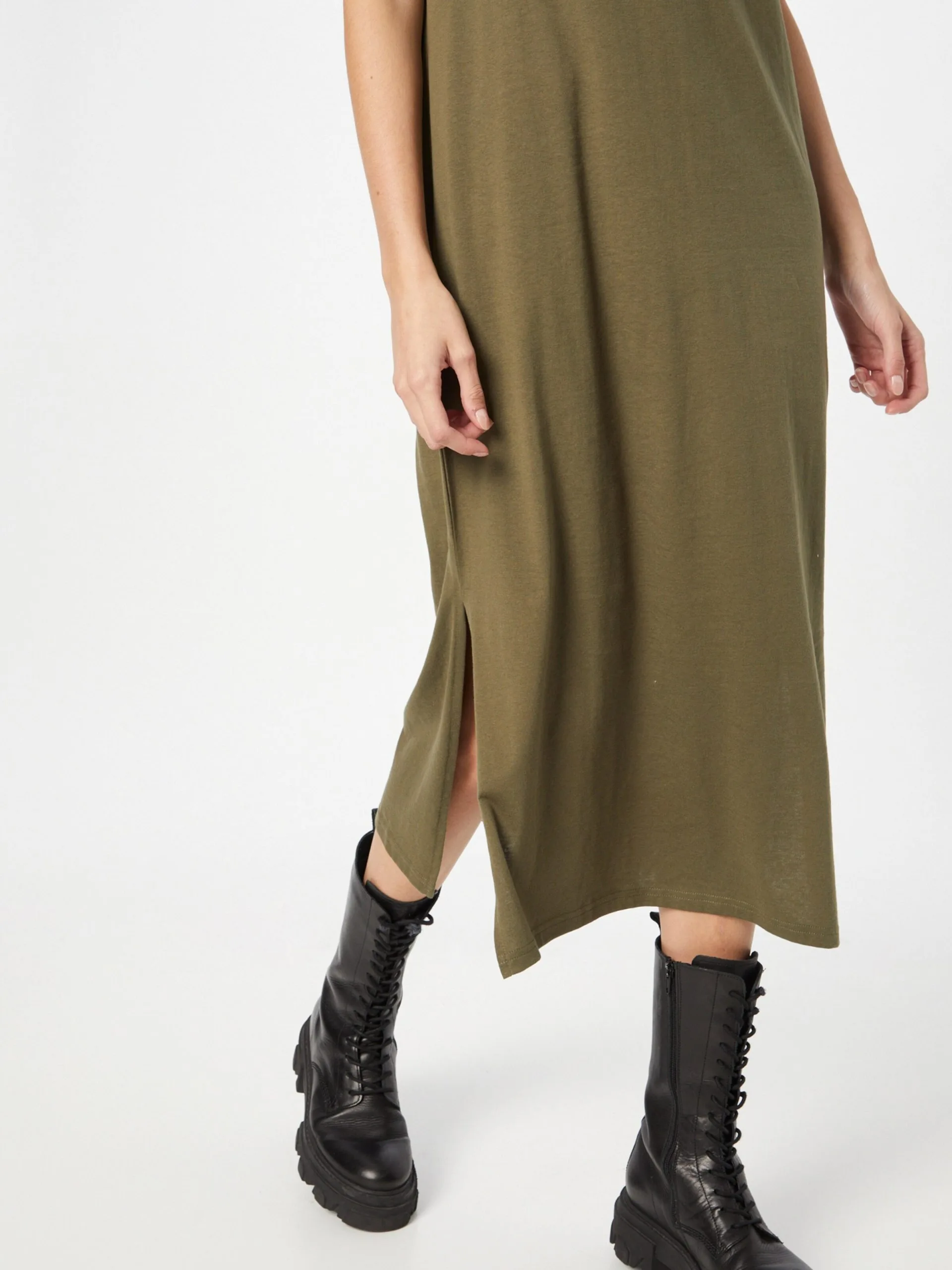 MOSS COPENHAGEN Jerseyjurken Jurk Liv Dames Olijfgroen 2 MOSS COPENHAGEN Jerseyjurken Jurk Liv Dames Olijfgroen - Afbeelding 2