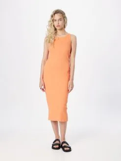 MOSS COPENHAGEN Midi Jurken Jurk Rasmia Dames Oranje -Moss Copenhagen Verkoop 603da78da318ac9453f465d2e1786748