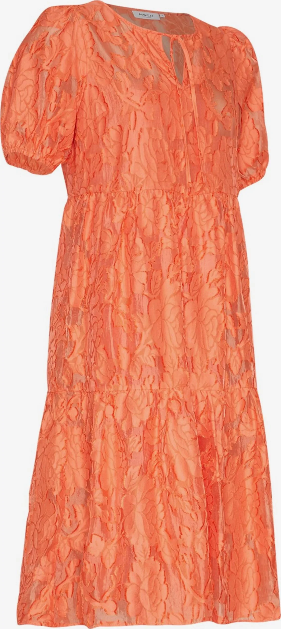 MOSS COPENHAGEN Midi Jurken Jurk Pave Dames Oranje 2 MOSS COPENHAGEN Midi Jurken Jurk Pave Dames Oranje - Afbeelding 2