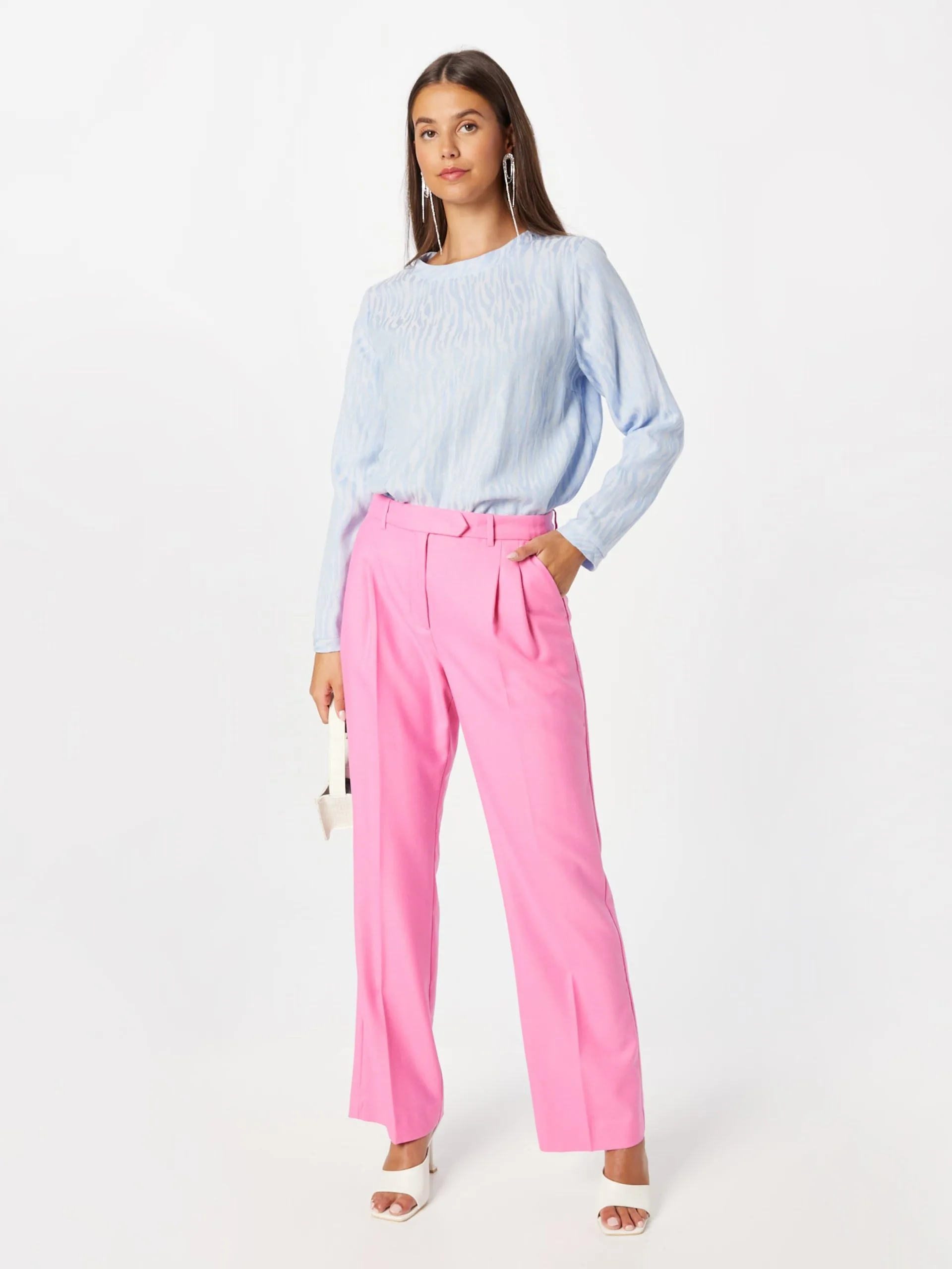 Blouseshirts Blouse Dames Lichtblauw 5 Blouseshirts Blouse Dames Lichtblauw - Afbeelding 5