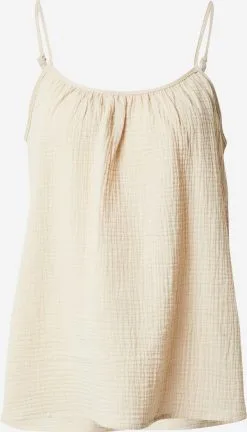 MOSS COPENHAGEN Spaghetti Tops Top Irene Dames Lichtbeige