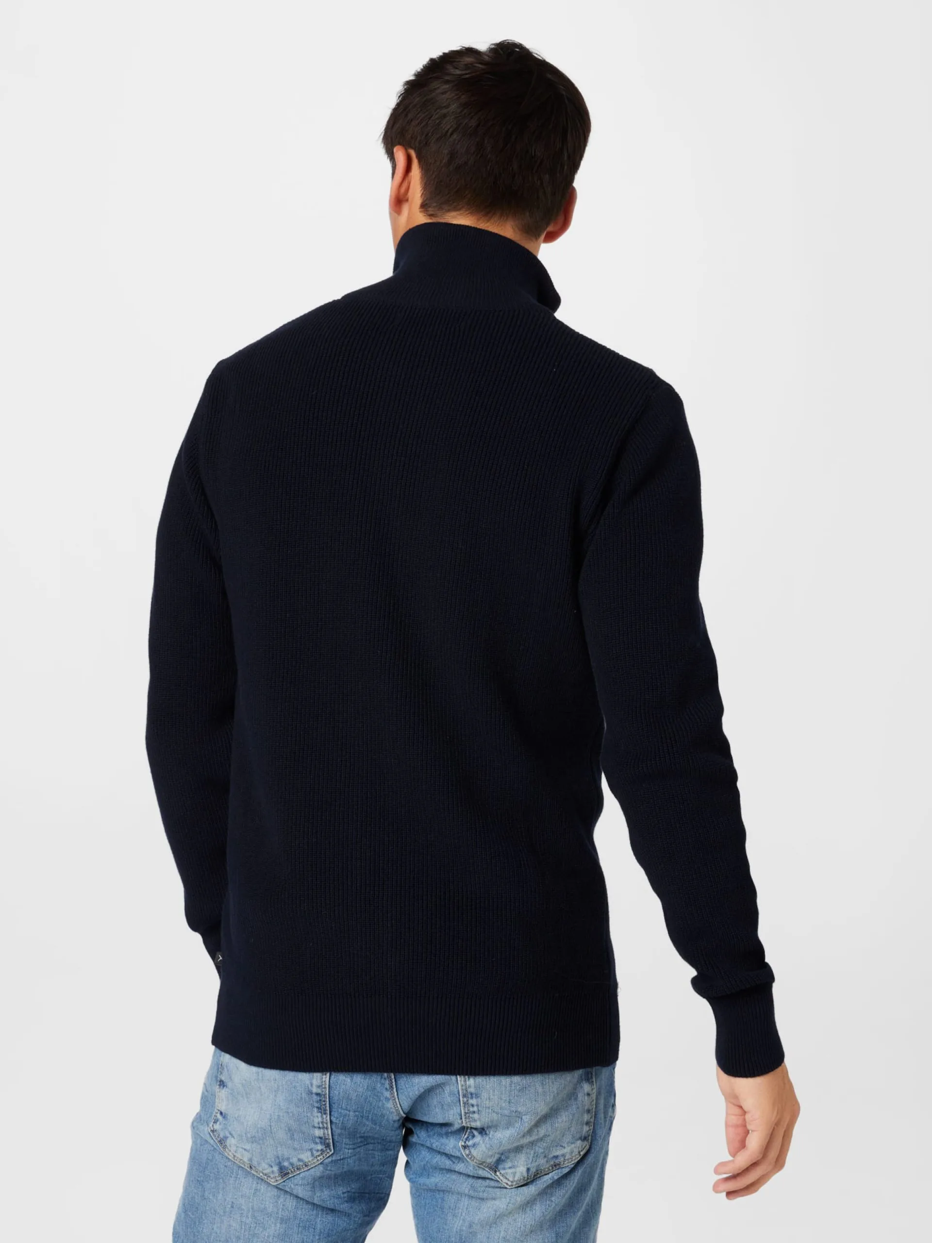 Vesten Gebreid Vest Mario Heren Donkerblauw 4 Vesten Gebreid Vest Mario Heren Donkerblauw - Afbeelding 4