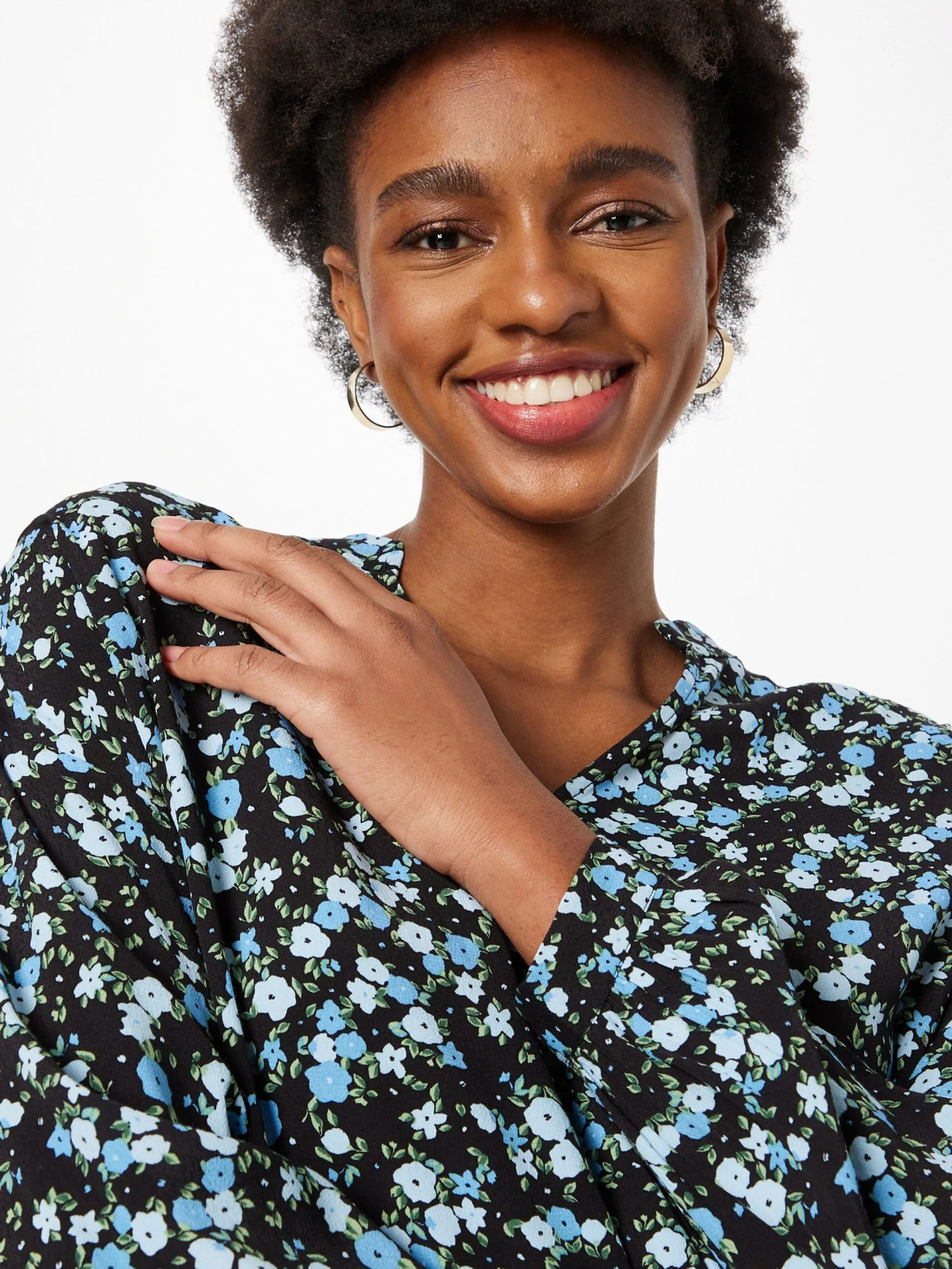 MOSS COPENHAGEN Blouseshirts Blouse Kalika Jalina Dames Nachtblauw / Lichtblauw 2 MOSS COPENHAGEN Blouseshirts Blouse Kalika Jalina Dames Nachtblauw / Lichtblauw - Afbeelding 2