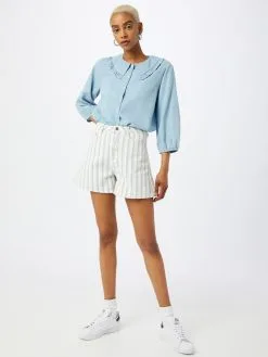 MOSS COPENHAGEN Overhemden Blouse Flikka Jaina Dames Lichtblauw -Moss Copenhagen Verkoop 6b8c7b1838d375a521ef48d9a1bfd51c