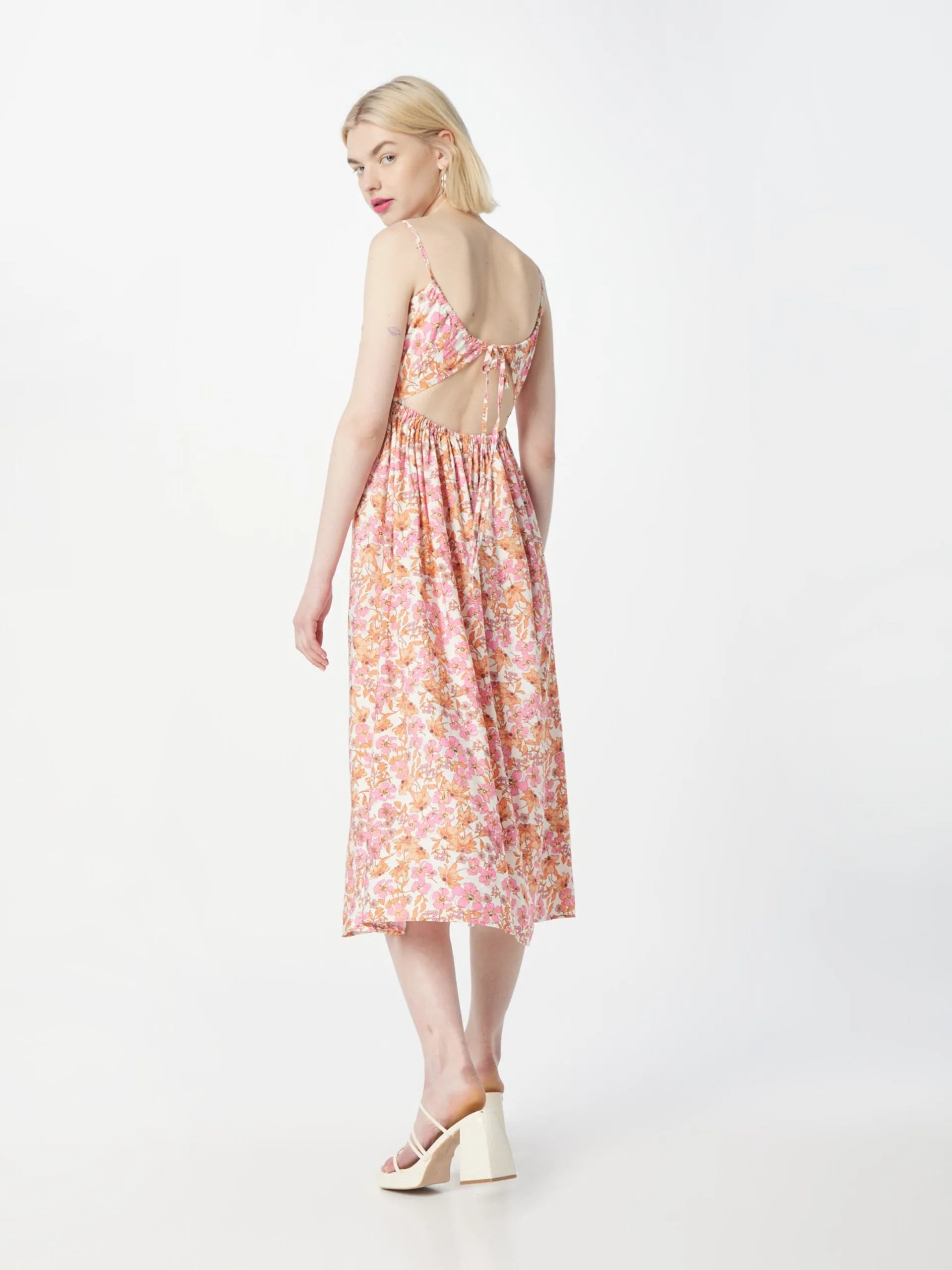 MOSS COPENHAGEN Midi Jurken Jurk Adanaya Ladonna Dames Rosa 4 MOSS COPENHAGEN Midi Jurken Jurk Adanaya Ladonna Dames Rosa - Afbeelding 4