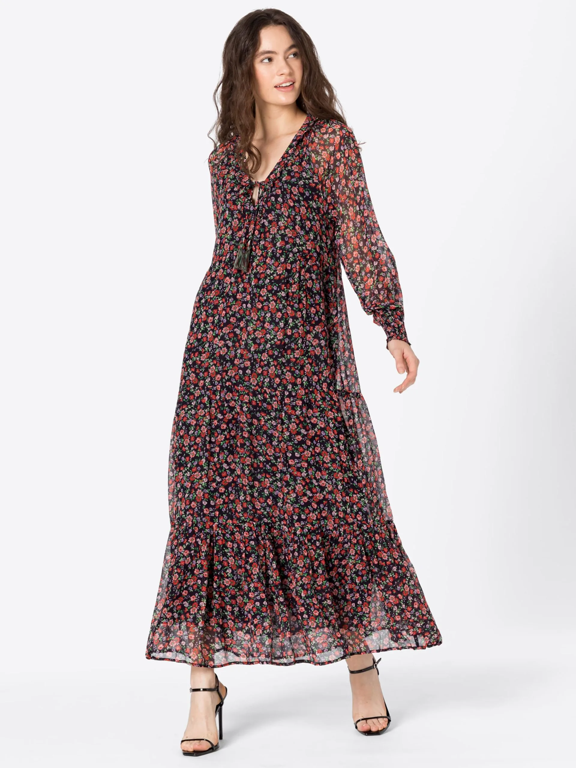 Maxi Jurken Jurk Elena Dames Rood 5 Maxi Jurken Jurk Elena Dames Rood - Afbeelding 5